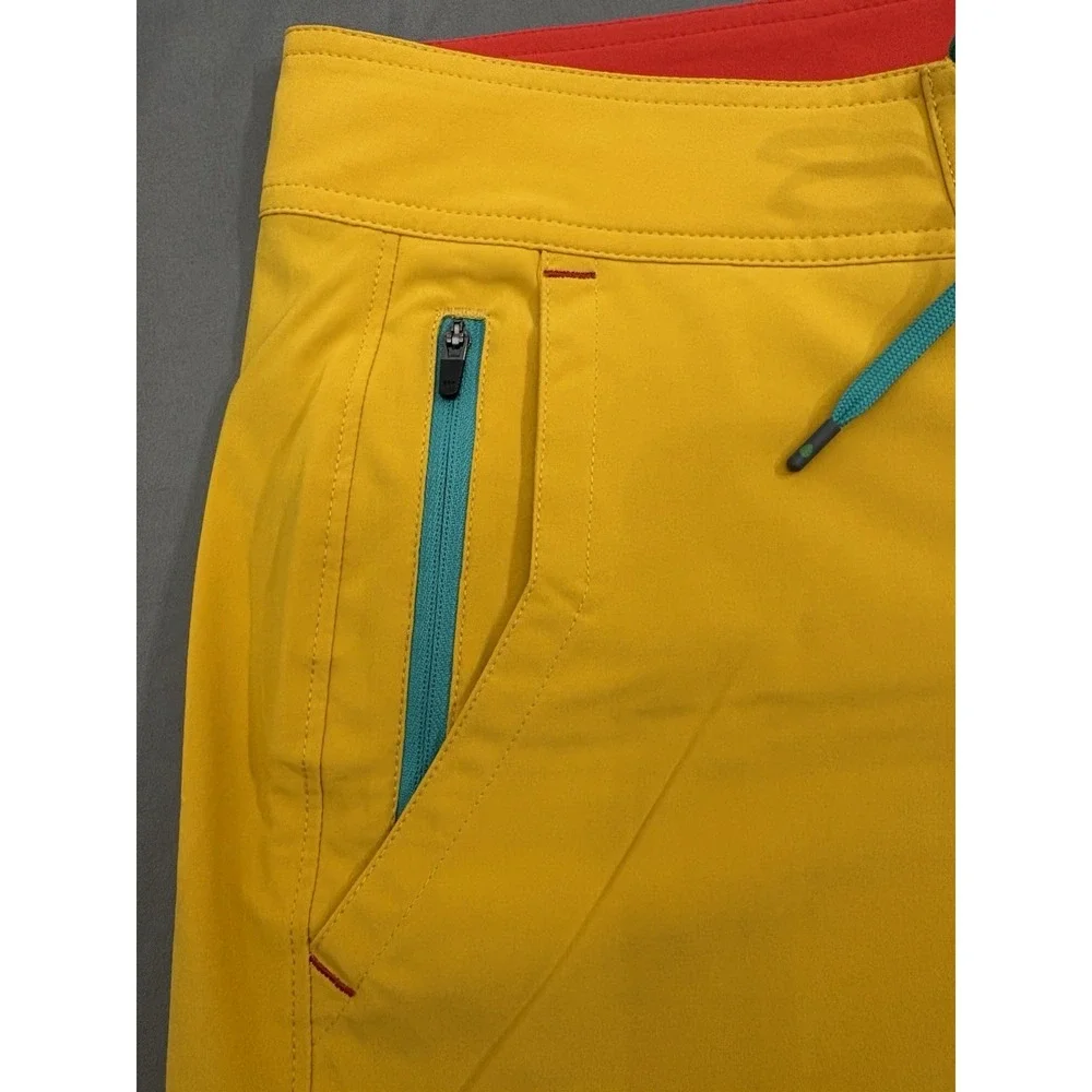Stio Board Shorts Men's 32 Yellow (Pollen) Quick Dry Swim Outdoor